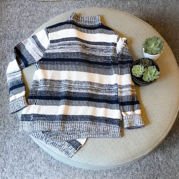 Navy blue and white striped cardigan - Picture 4 of 4